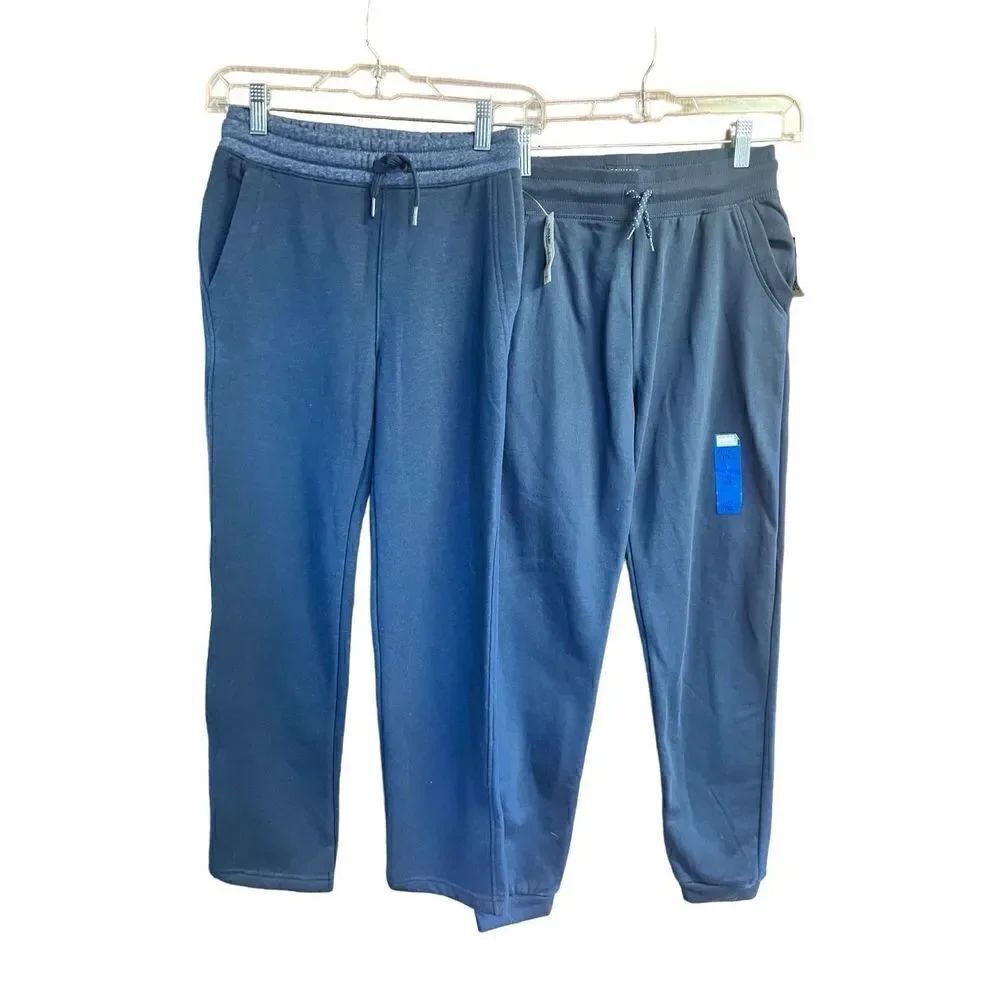 Old Navy-Primark (2) Unisex Sweatpants Navy Sz 10-12 NWT